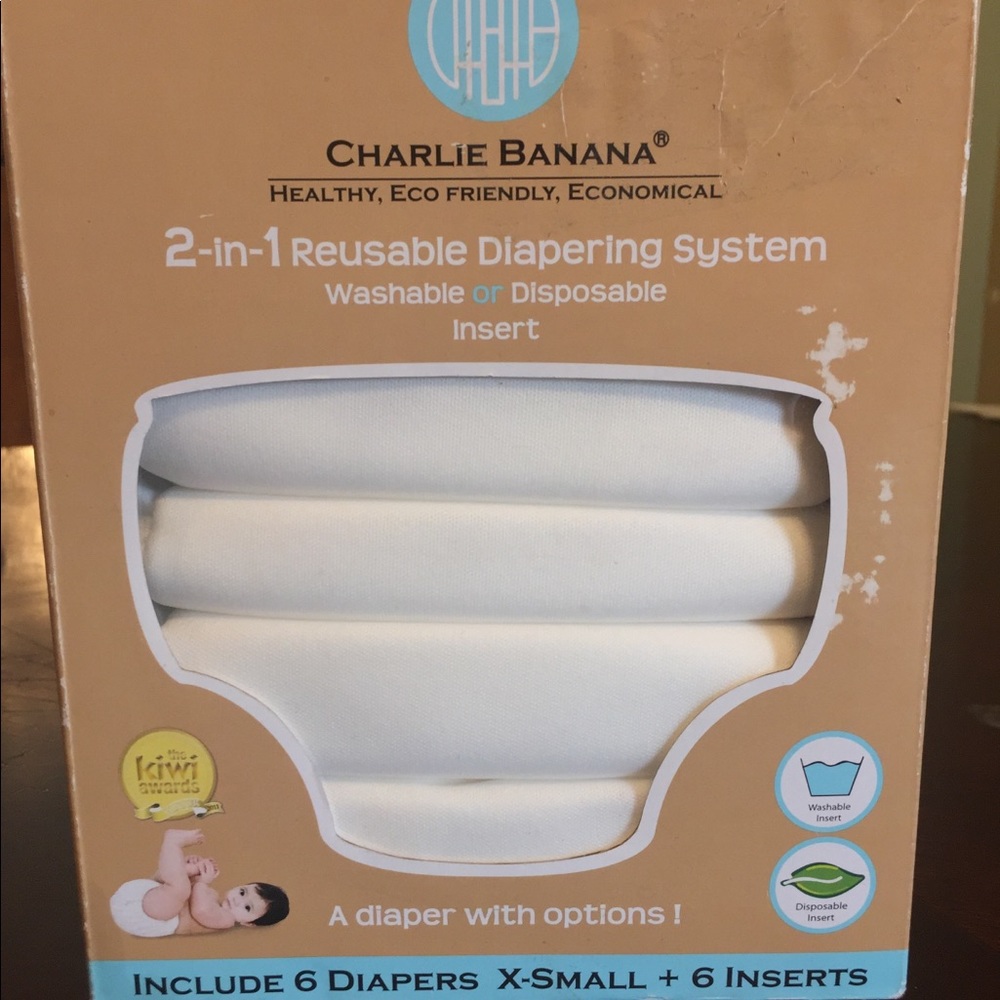 Re-useable XS Charlie Banana diapers.